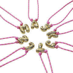 2000's Bubble Letter Pendant Necklace