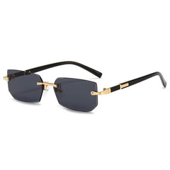 90s Rectangle Rimless Sunglasses