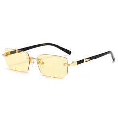 90s Rectangle Rimless Sunglasses