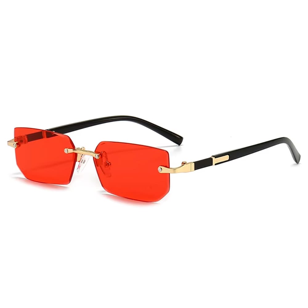 90s Rectangle Rimless Sunglasses
