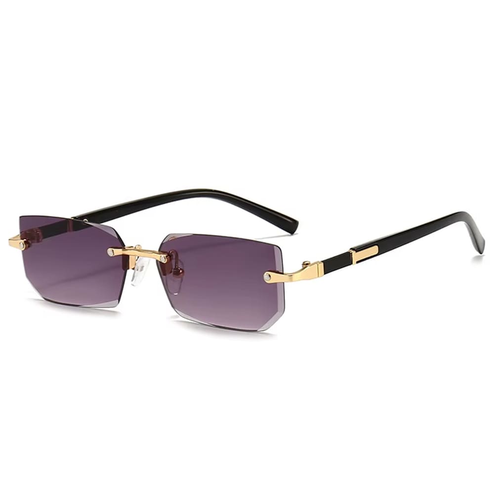 90s Rectangle Rimless Sunglasses