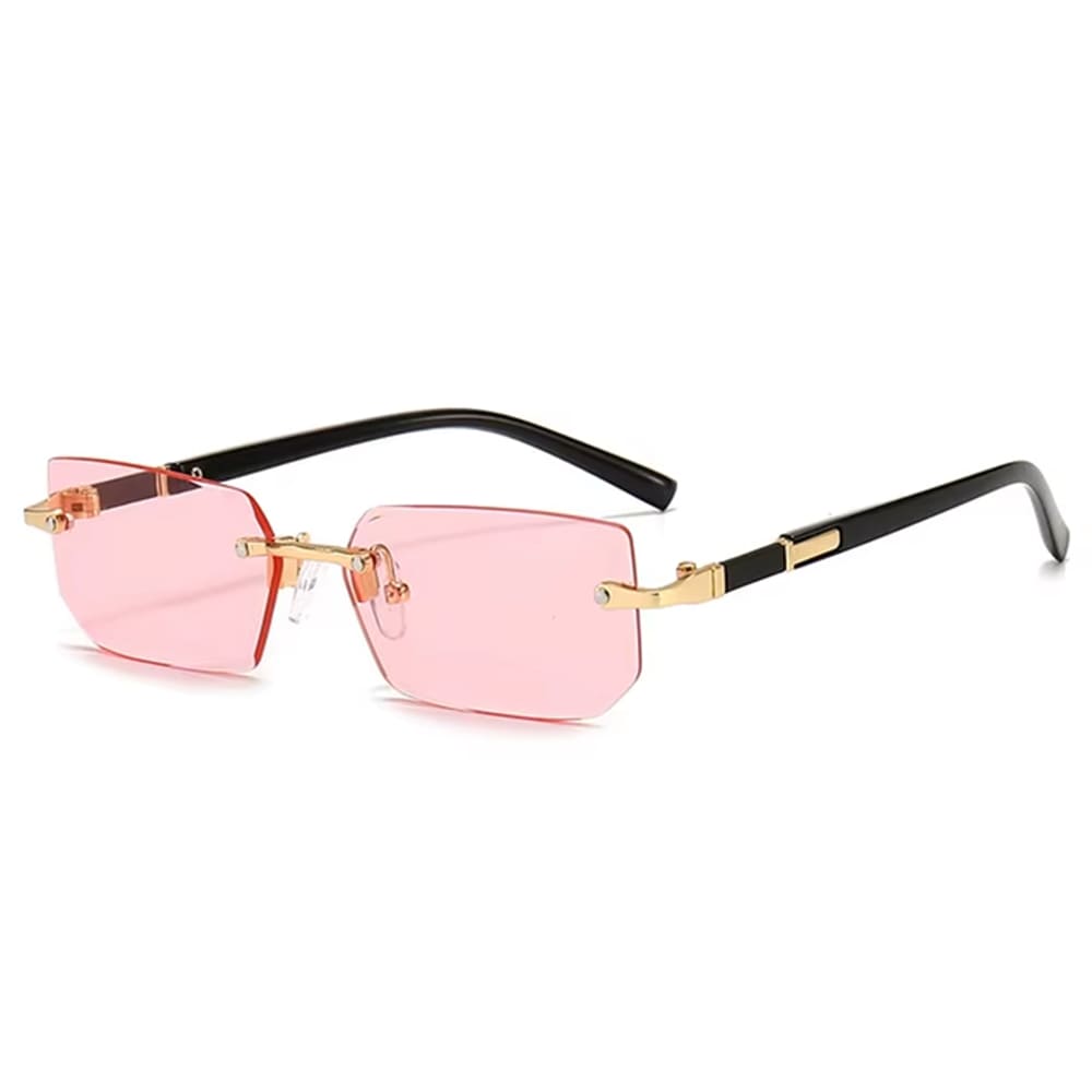 90s Rectangle Rimless Sunglasses