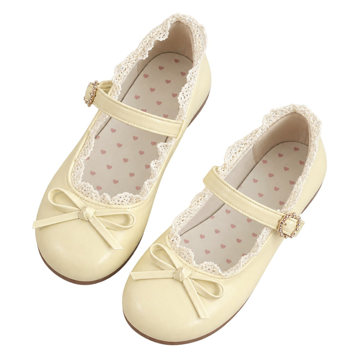 2.0 Coquette Lace Trim Mary Jane Flats
