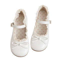 2.0 Coquette Lace Trim Mary Jane Flats