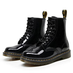 Smooth Finish Lace-Up Ankle Boots