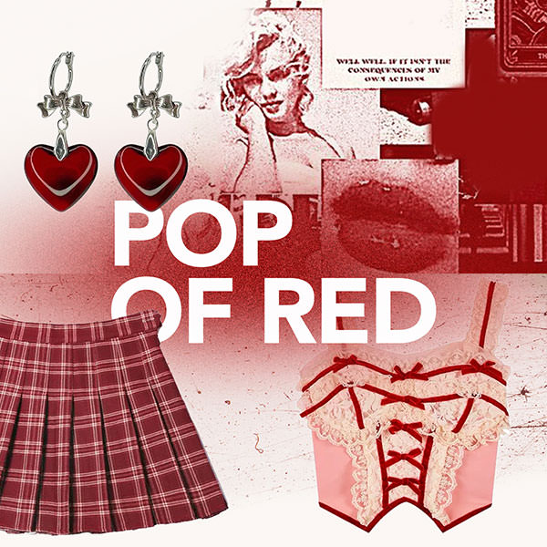 Pop Of Red Outfits