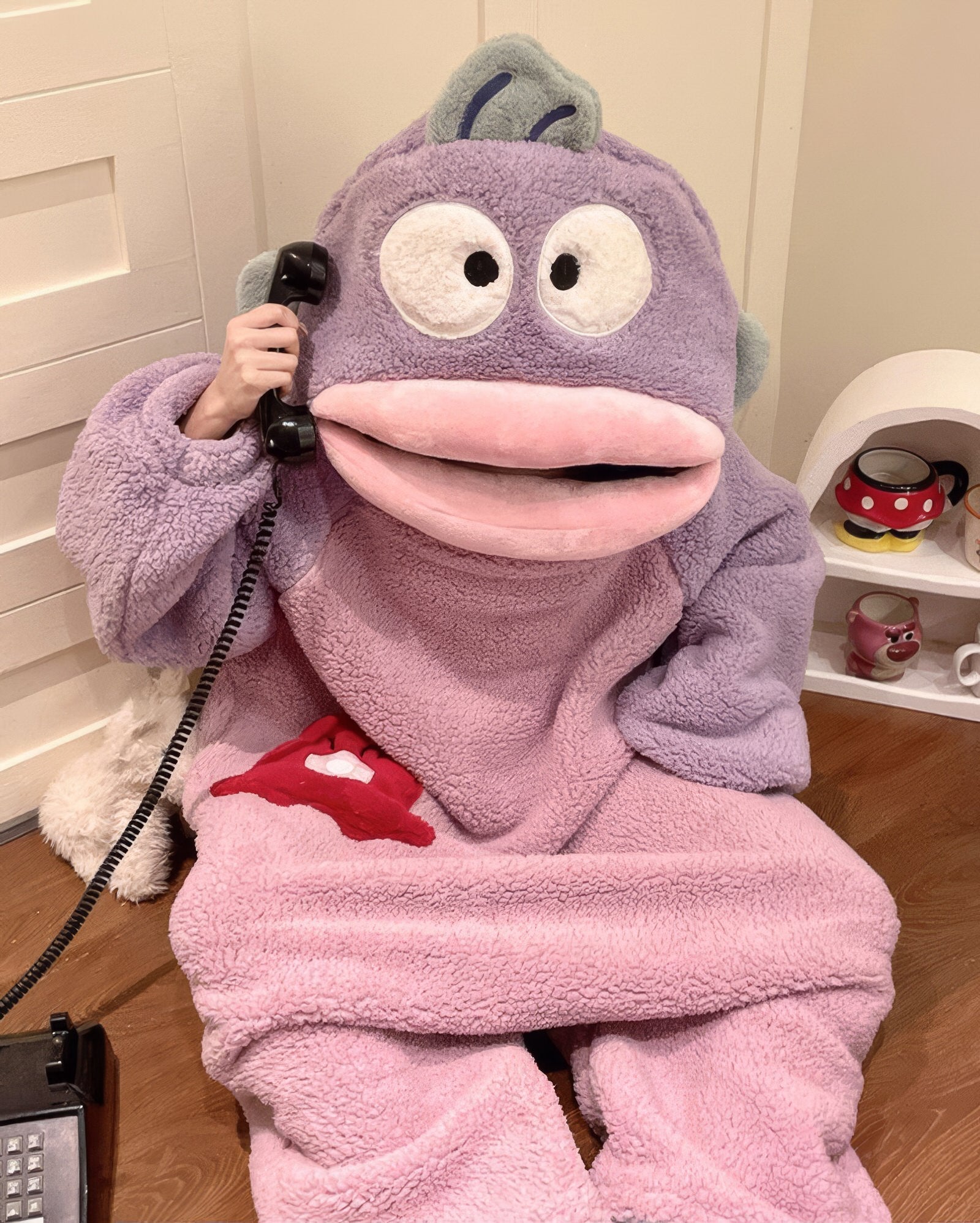 Ugly Fish Fleece Onesie Pajama