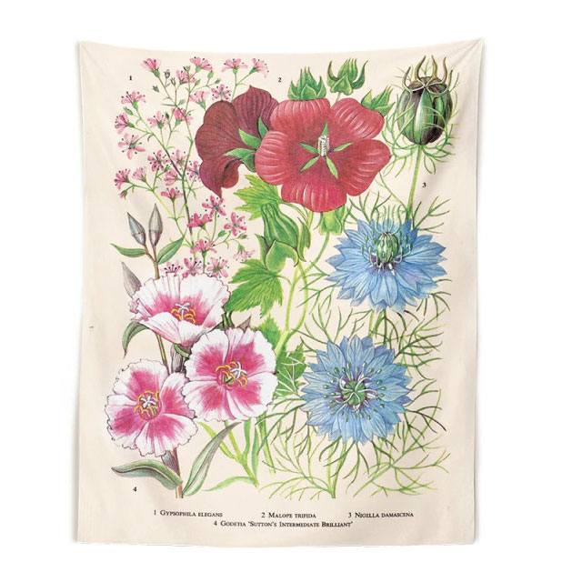 Vintage Flower Wall Tapestry 🌿