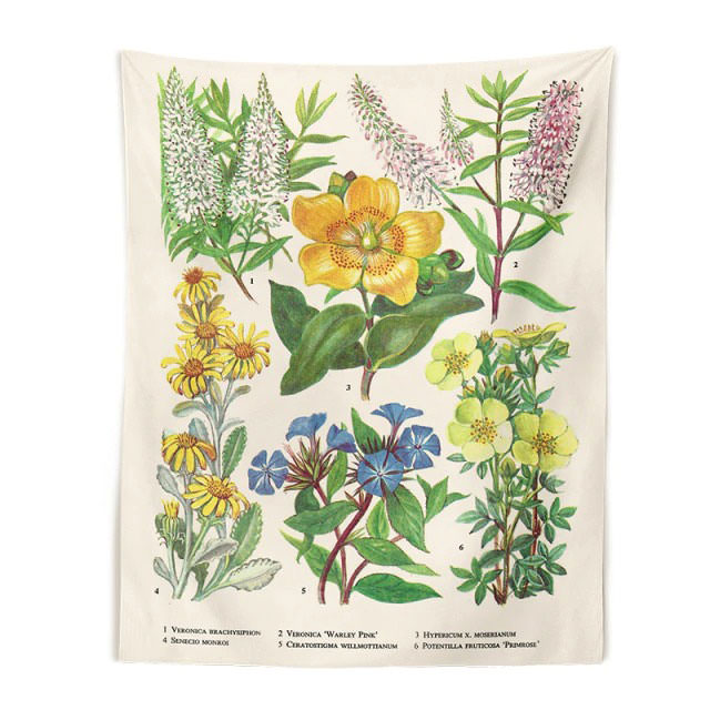 Vintage Flower Wall Tapestry 🌿