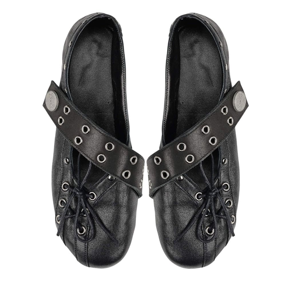 City Walk Lace Up Ballet Flats