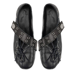 City Walk Lace Up Ballet Flats