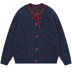 Croissant Run Heart Cardigan