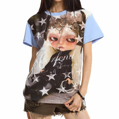 Not in the Mood Star Print T-Shirt