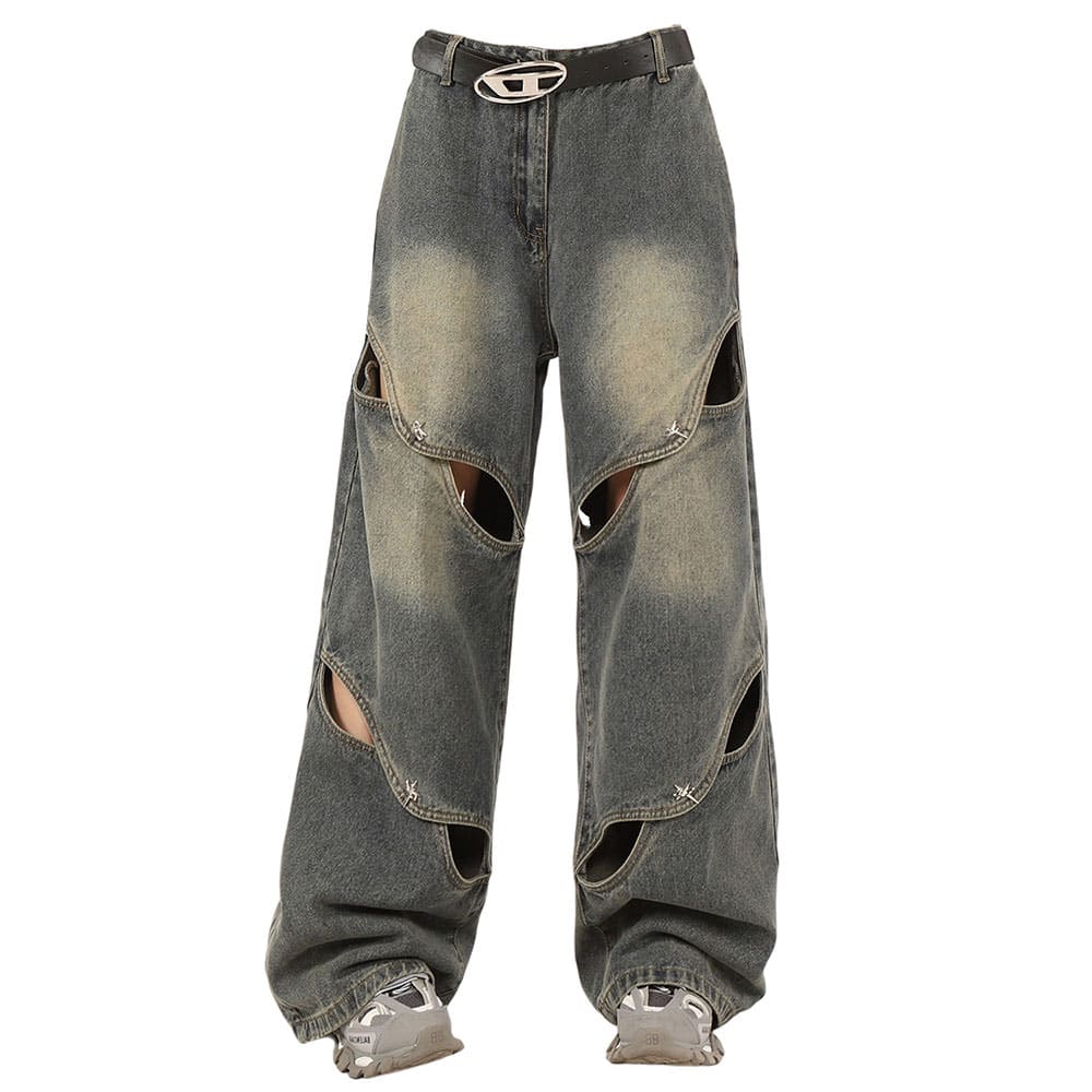 Rule Breakers Cut-Out Baggy Jeans