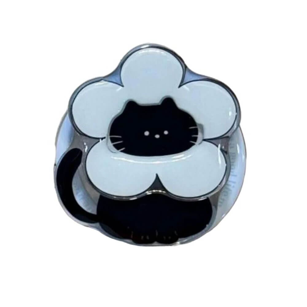 Black Cat Flower Phone Holder