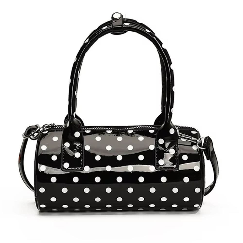 Blokette Style Polka Dot Barrel Bag