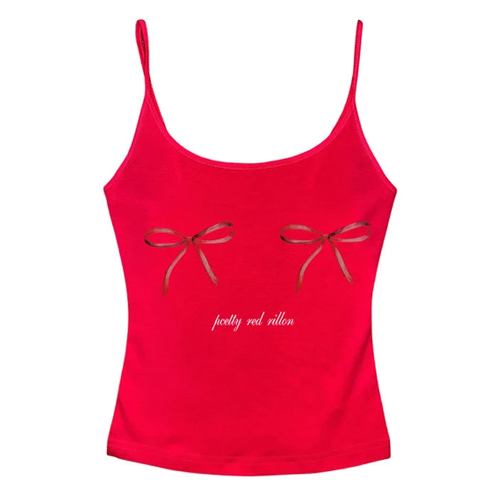Y2K Bows Skinny Tank Top