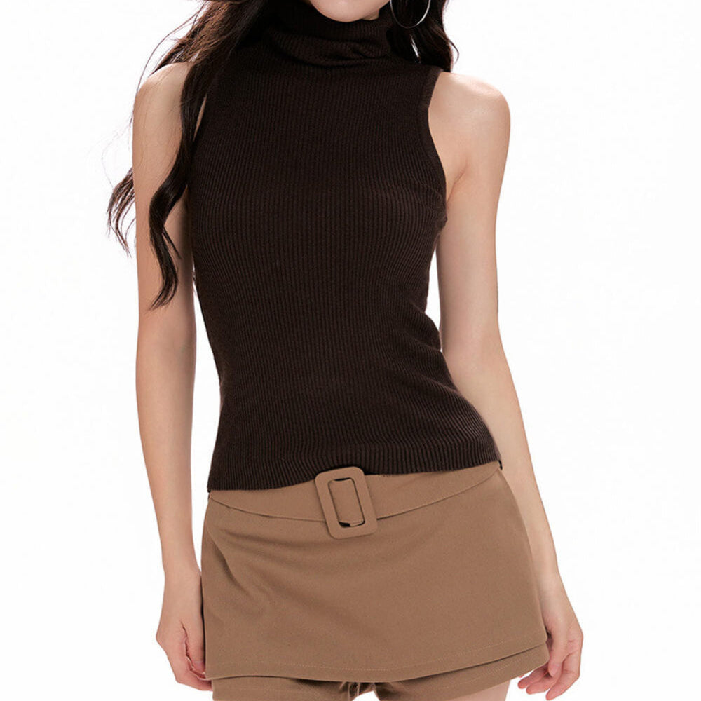 Warm Vibes Brown Knit Top