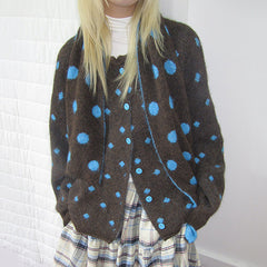 Coffee Break Polka Dot Cardigan
