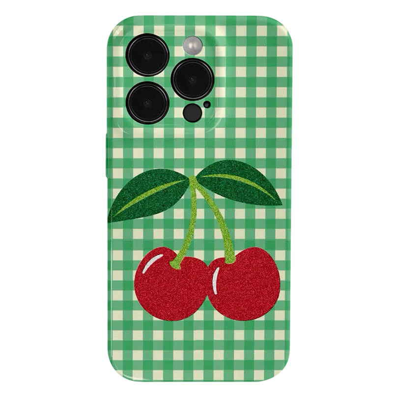 Cherry Checkered iPhone Case