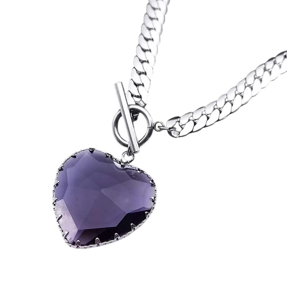 Chunky Heart Pendant Necklace