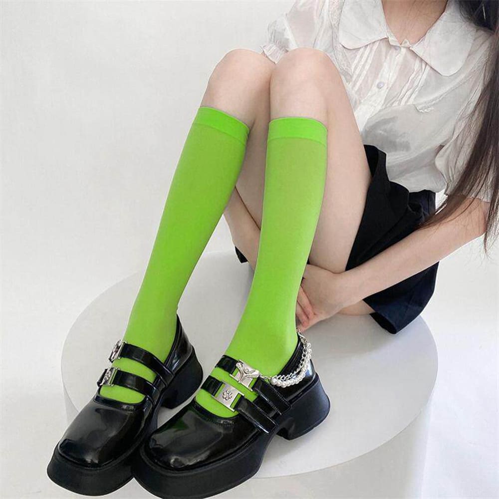 Color Pop Accent Basic Socks
