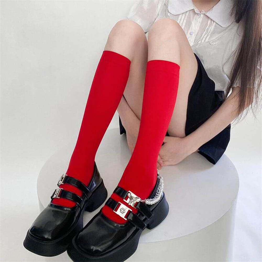 Color Pop Accent Basic Socks