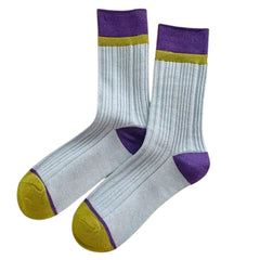 Color Block Ribbed Socks