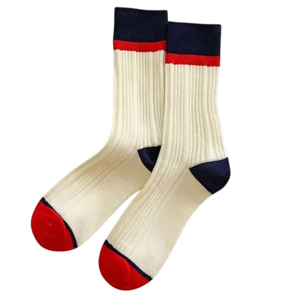 Color Block Ribbed Socks