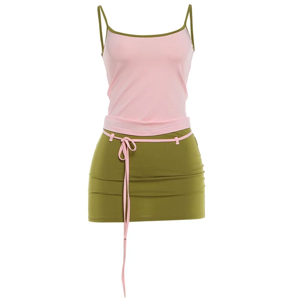 Candy Crush Tank Top & Mini Skirt Co-Ord
