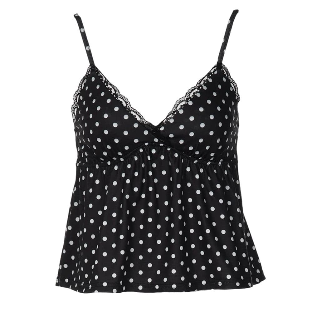 Coquette Girl Polka Dot Tank Top
