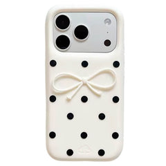 Coquette Polka Dot Bow iPhone Case