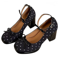 Coquette Polka Dot Mary Jane Heels