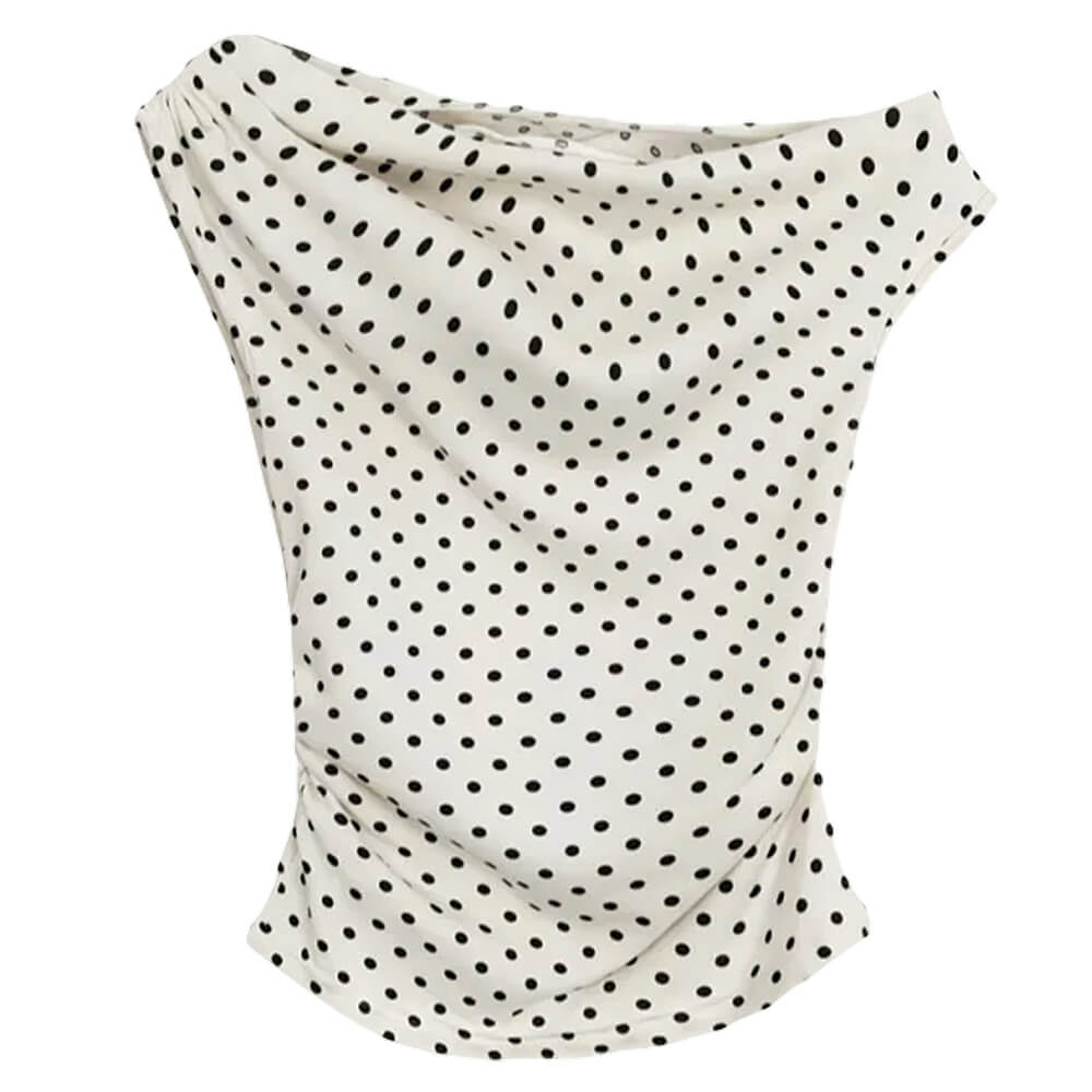 Coquette Polka Dot Off Shoulder Top