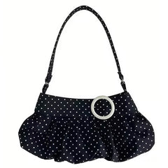 Coquette Polka Dot Ruched Bag