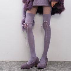 Coquette Ribbon Bow Knee Socks