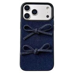 Denim Bow iPhone Case
