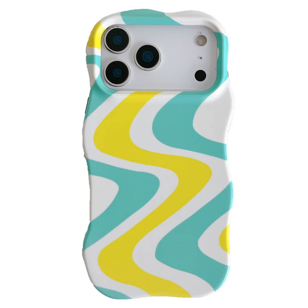 Dopamine Aesthetic Wavy Stripe iPhone Case
