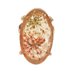 Dried Flower Resin Ring