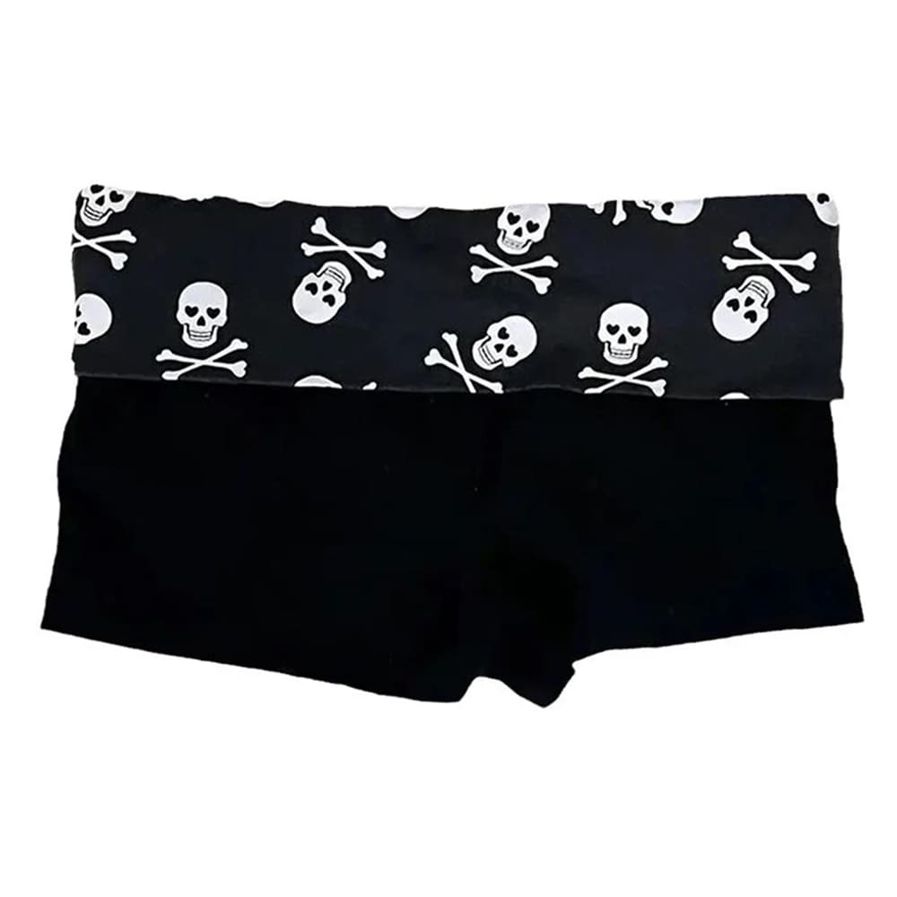 Emo Girl Skull Mini Shorts