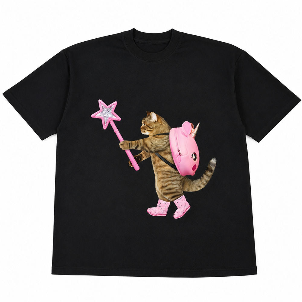 Fairy Cat Graphic T-Shirt