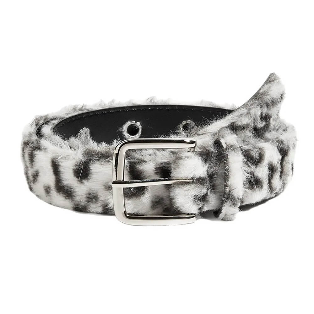 Wild Aura Faux Fur Leopard Belt