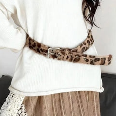 Wild Aura Faux Fur Leopard Belt