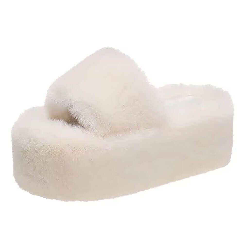 Fluffy Platform Slippers