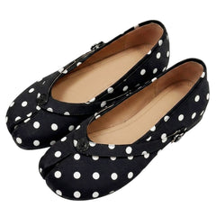 French Girl Polka Dot Tabi Ballet Flats