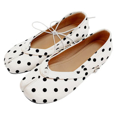 French Girl Polka Dot Tabi Ballet Flats