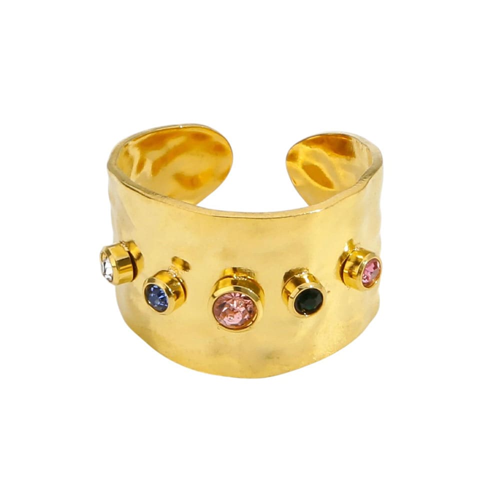 Gemstones Wide Ring