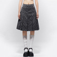 Gossip Team Polka Dot Pleated Skirt