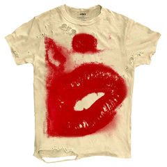 Grunge Sleeze Distressed Kiss T-Shirt
