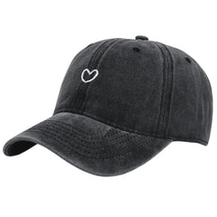 Heart Embroidery Baseball Cap